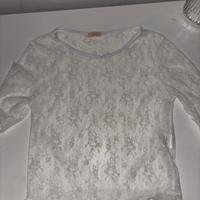 Maglietta trasparente a maniche lunghe