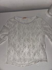 Maglietta trasparente a maniche lunghe