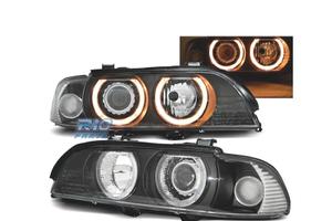 FARI BMW E39 95-00 XENON ANGEL EYES FONDO NERO CRO