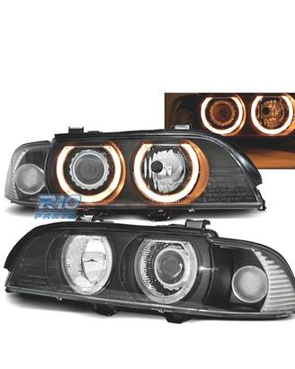FARI BMW E39 95-00 XENON ANGEL EYES FONDO NERO CRO