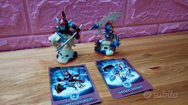 Lotto 2 skylanders con carte Fright rider chopchop