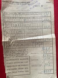 Biglietto Carrozze letti 1949