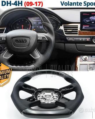 VOLANTE Sportivo Per Audi A8 in Carbonio e Pelle