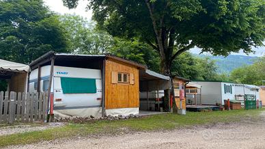 Casetta + roulotte stanziale Camping Nevegal
