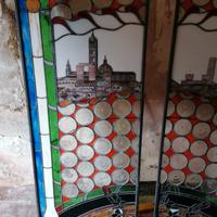 vetrata piombata a mosaico stile medioevale