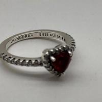 anello pandora nuovo argento 925 cuore rosso