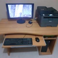 PC Fisso 4core Intel + Monitor  + Stampante wifi