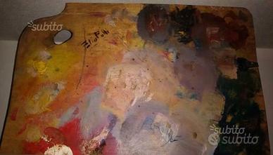 Tavolozza FATTA, usata e FIRMATA da Elio Pulli