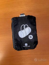 Borsone palestra pieghevole 30 litri nera