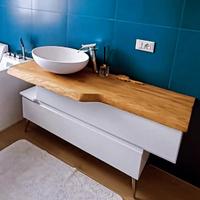 Mobile arredo bagno in legno massello castagno