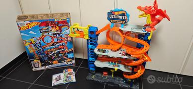 Lotto 5 piste hot wheels city con 30 macchinine