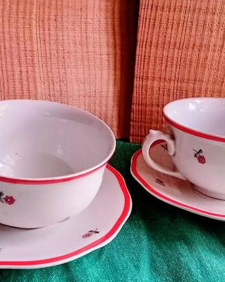 Tazze Art Deco RFH Porzellan Czechoslovakia '30