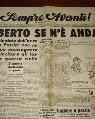 GIORNALE 1946: ESILIO RE UMBERTO II DI SAVOIA
