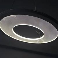 Lampadario Led "disco" metacrilato trasparente