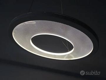 Lampadario Led "disco" metacrilato trasparente