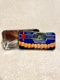 Scatola in latta vintage Royal Dansk rettangolare