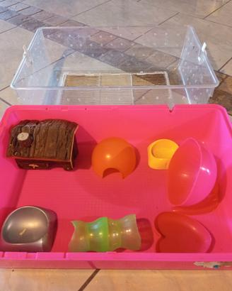 gabbietta per criceti + pallina 10