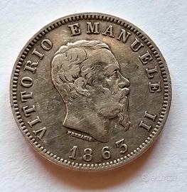 Regno d'Italia - Vittorio Emanuele II - 1 Lira Ste