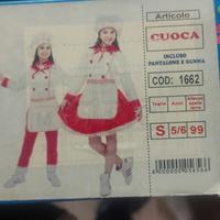 vestitino di carnevale da cuoca 5/6 anni