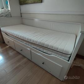 Letto Bianco Salvaspazio + 3 Cassetti