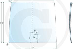 Vetro parabrezza John deere