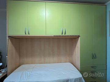 ARMADIO A PONTE + RETE E LETTO