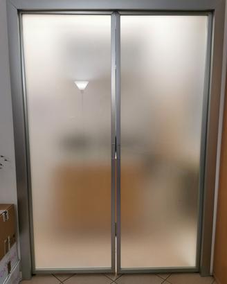 Porta scorrevole doppia in vetro (Scrigno) 