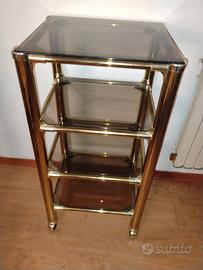 carrello con ripiani vetro