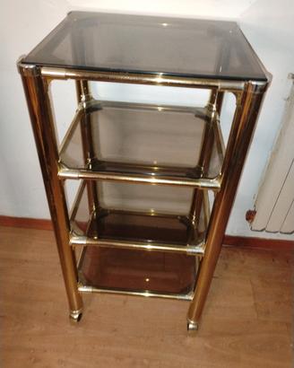 carrello con ripiani vetro
