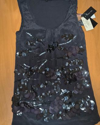 Top Patrizia Pepe in Seta con Paillettes 