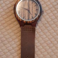 Orologio al quarzo in Legno naturale 
