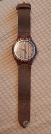 Orologio al quarzo in Legno naturale 