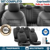 COPRISEDILI per Fiat 500 in PELLE Nera SET COMPLET