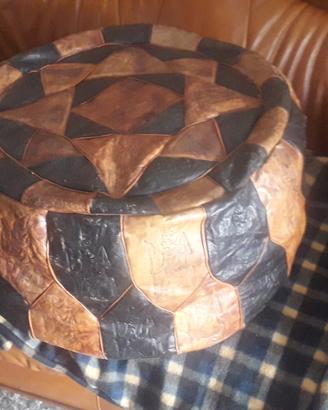 Pouf in pelle 
