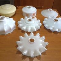 7 Lampadari in vetro opalino