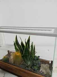 Terrario Led  Legno - Alluminio. Legno-Pvc Legno 