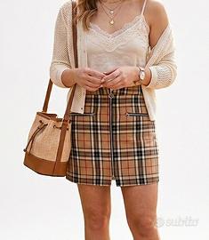gonna Vicolo tartan con zip 