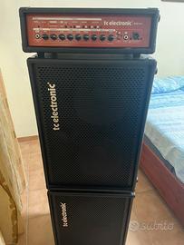 TC ELECTRONIC AMPLIFICATORE BASSO BH500 + 2 CASSE