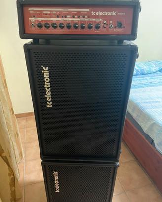 TC ELECTRONIC AMPLIFICATORE BASSO BH500 + 2 CASSE