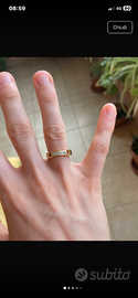 Anello oro 750 vintage con pietre
