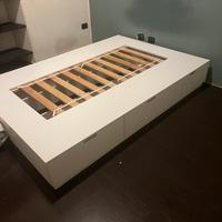 Letto 1 piazza e 1/2 ikea con 6 cassetti