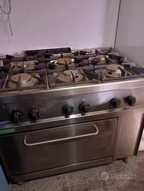 6 fuochi e forno professionale
