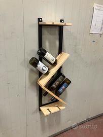 Portabottiglie da parete multifunzionale