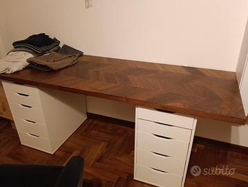 scrivania piano legno 
