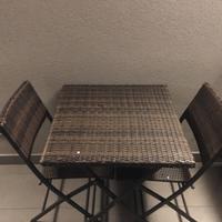 Sedie e Tavolino da esterno in Rattan