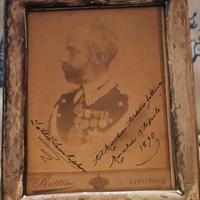 Antica fotografia Amedeo Savoia in cornice Argento