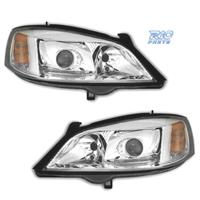FARI XENON PER OPEL ASTRA G 97-04 FONDO CROMATO