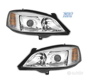 FARI XENON PER OPEL ASTRA G 97-04 FONDO CROMATO
