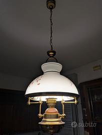 Lampadario doppia luce