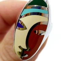 Anello Modigliani a smalto